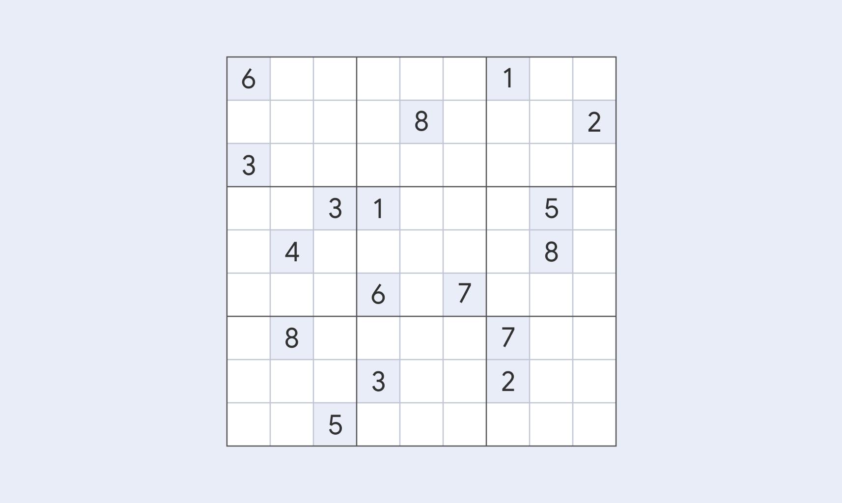 Příklad expertního sudoku