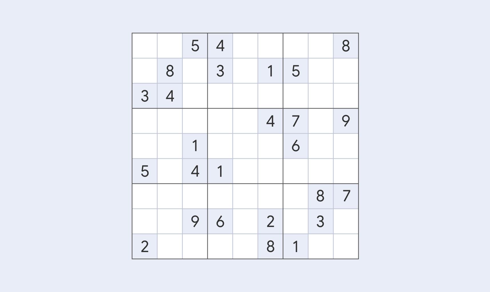 ตัวอย่างซูโดกุยาก