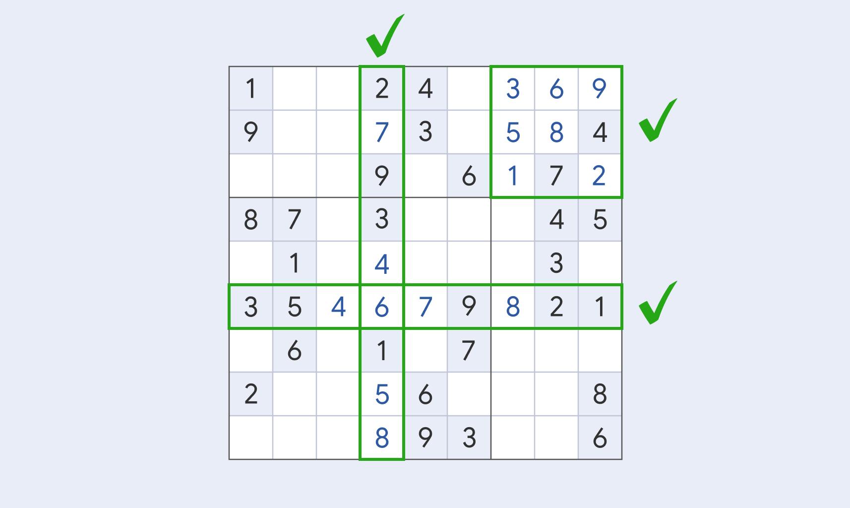 Kako igrati srednji Sudoku korak po korak