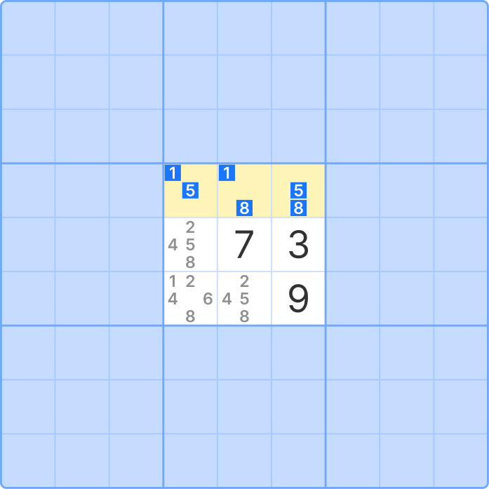 Naked triple highlighted