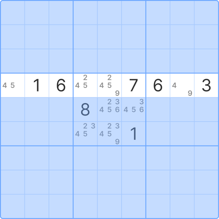 An example of claiming sudoku technique