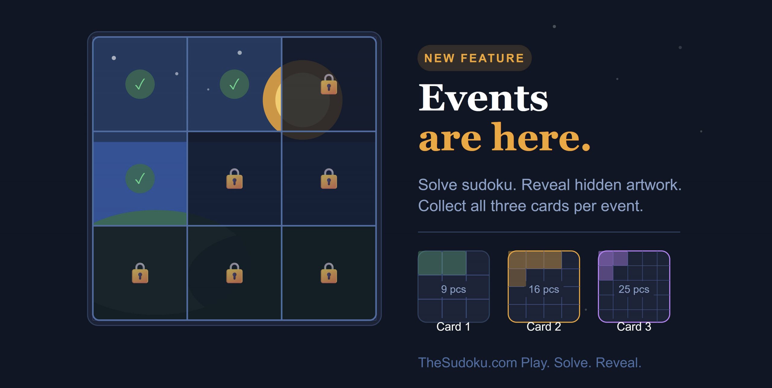 Introducing Events! Solve Puzzles, Reveal Hidden Pictures